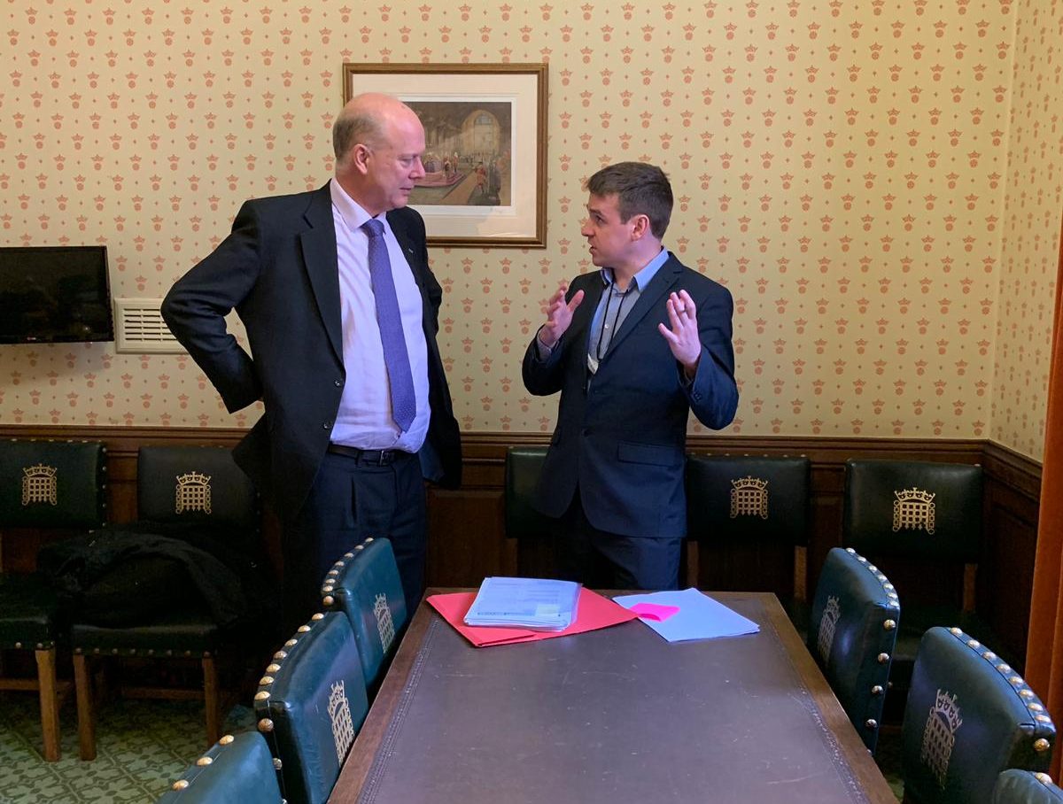 Discussing My Transport Surveys with Chris Grayling