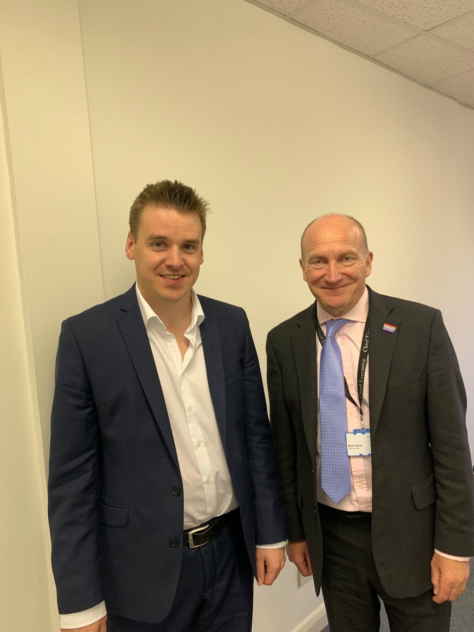 On Friday the Chief Executive of Ipswich Hospital Nick Hulme visited my Ipswich office to discuss the latest Care Quality Commission inspection report into the East Suffolk and North Essex Foundation Trust.