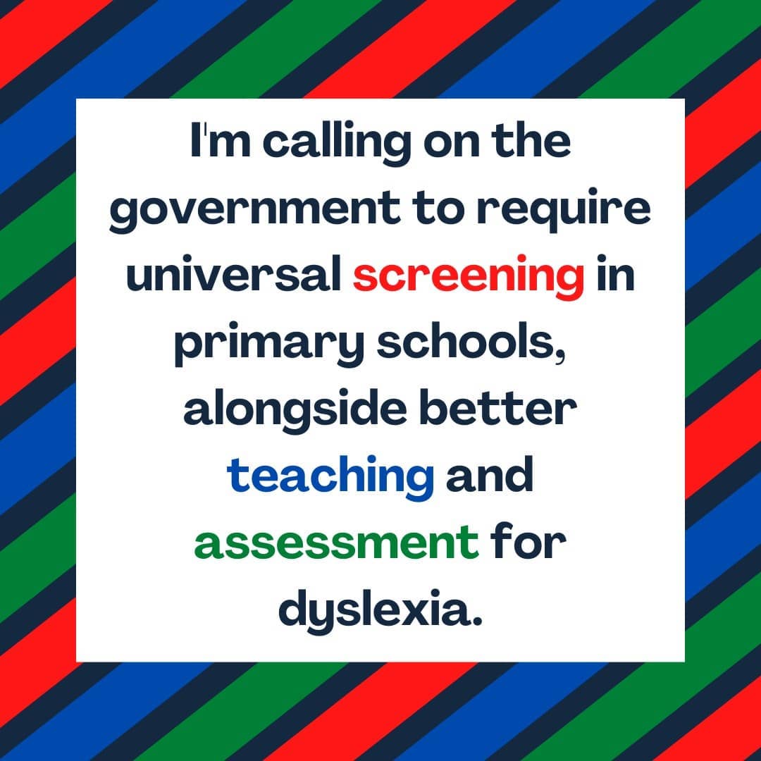 Co-Sponsoring the Dyslexia Screening Bill